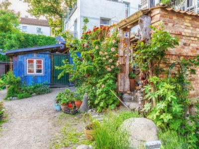 Houses and Cottages jigsaw puzzle: Cottage Garden with a Wooden Shed
